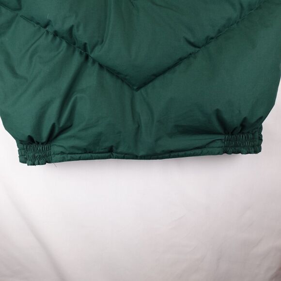 Vintage St. John's Bay Down Puffer Vest Men XL Waterfowl Green Zip Snap Outdoor - Picture 14 of 14